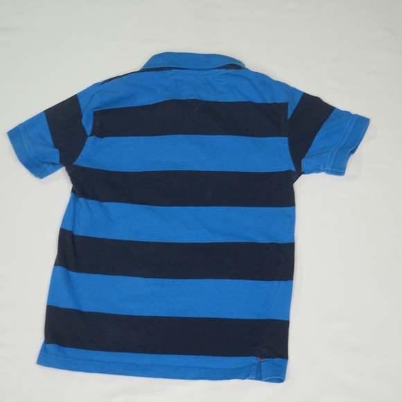 Tommy Hilfiger Big Boys 6 Blue Two Tone Stripe Short Sleeve Collar Polo Shirt - Picture 11 of 11
